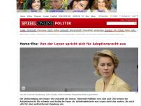 Bild zum Artikel: Homo-Ehe: Von der Leyen spricht sich für Adoptionsrecht aus