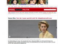 Bild zum Artikel: Homo-Ehe: Von der Leyen spricht sich für Adoptionsrecht aus