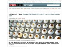 Bild zum Artikel: Lehren aus Prism: Google, Facebook, Microsoft machen den Job der NSA