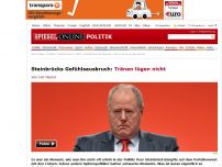 Bild zum Artikel: Steinbrücks Gefühlsausbruch: Tränen lügen nicht