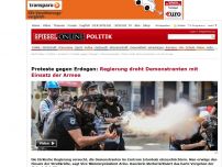 Bild zum Artikel: Proteste gegen Erdogan: Regierung droht Demonstranten mit Einsatz der Armee