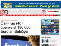 Bild zum Artikel: Liebes-Falle Facebook - Frau überweist 190 000 Euro an Betrüger