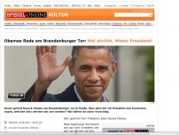 Bild zum Artikel: Obamas Rede am Brandenburger Tor: Mal ehrlich, Mister President!