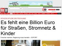Bild zum Artikel: Schock-Studie - Es fehlt 1 Billion Euro für Straßen, Energie, Kinder