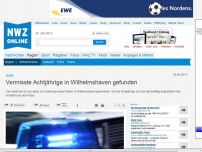 Bild zum Artikel: Vermisste Achtjährige  in Wilhelmshaven gefunden