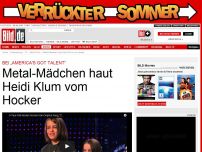 Bild zum Artikel: „America's Got Talent“ - Metal-Mädchen haut Heidi Klum vom Hocker