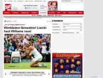 Bild zum Artikel: Drei-Satz-Krimi  -  

Wimbledon-Sensation! Lisicki haut Williams raus!