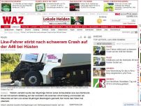 Bild zum Artikel: Lkw-Fahrer stirbt nach schwerem Crash auf der A46 bei Hüsten