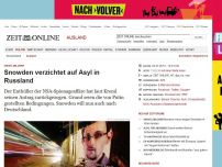 Bild zum Artikel: Whistleblower: 
			  Snowden beantragt Asyl in Deutschland