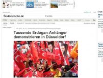 Bild zum Artikel: Solidarität mit türkischem Ministerpräsidenten: Tausende Erdogan-Anhänger demonstrieren in Düsseldorf