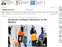 Bild zum Artikel: Korruptionsbericht von Transparency International: Deutsche verlieren Vertrauen in die Medien