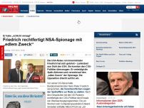 Bild zum Artikel: Innenminister akzeptiert Spionage - Friedrich rechtfertigt US-Spähaktionen mit 'edlem Zweck'