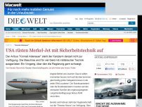 Bild zum Artikel: 'Konrad Adenauer': USA rüsten Merkel-Jet mit Sicherheitstechnik auf
