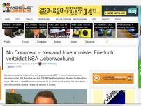 Bild zum Artikel: No Comment – Neuland Innenminister Friedrich verteidigt NSA Ueberwachung