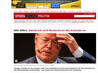 Bild zum Artikel: NSA-Affäre: Steinbrück wirft Merkel Bruch des Amtseids vor