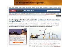 Bild zum Artikel: Verstoß gegen Wettbewerbsrecht: EU greift deutsches Erneuerbare-Energien-Gesetz an
