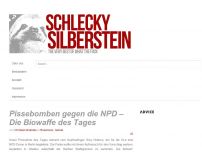 Bild zum Artikel: Pissebomben gegen die NPD – Die Biowaffe des Tages