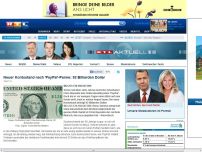 Bild zum Artikel: Buchungs-Panne bei 'PayPal' Plötzlich 92 Billiarden auf dem Konto