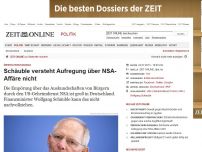 Bild zum Artikel: Überwachungsskandal: 
			  Schäuble versteht Aufregung über NSA-Affäre nicht