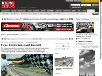 Bild zum Artikel: Formel 1 kommt zurück nach Österreich