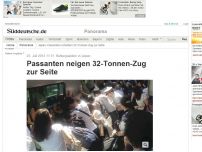 Bild zum Artikel: Rettungsaktion in Japan: Passanten schieben 32-Tonnen-Zug zur Seite