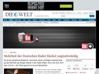 Bild zum Artikel: Späh-Affäre: Mehrheit der Deutschen findet Merkel unglaubwürdig