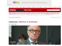 Bild zum Artikel: Lobbyismus im Bundestag: 1000 Euro in 30 Minuten