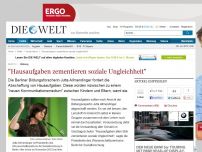 Bild zum Artikel: Bildung: 'Hausaufgaben zementieren soziale Ungleichheit'