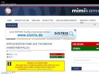 Bild zum Artikel: APPLECENTER-Fake auf Facebook (Handyabofalle)