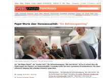 Bild zum Artikel: Papst-Worte über Homosexualität: 'Ein Befreiungsschlag'