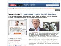 Bild zum Artikel: ThyssenKrupp-Patriarch Berthold Beitz ist tot