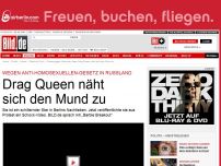 Bild zum Artikel: Gegen Homophobie - Drag Queen näht sich den Mund zu