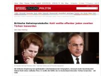Bild zum Artikel: Britische Geheimprotokolle: Kohl wollte offenbar jeden zweiten Türken loswerden
