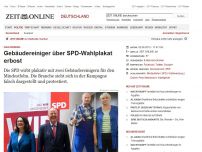 Bild zum Artikel: Wahlwerbung: 
			  Gebäudereiniger über SPD-Wahlplakat erbost