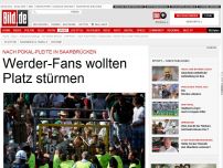 Bild zum Artikel: Nach Pokal-Pleite in Saarbrücken - Werder-Fans wollten Platz stürmen