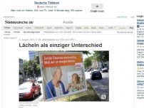Bild zum Artikel: Wahlplakate von CDU und SPD: Lächeln als einziger Unterschied