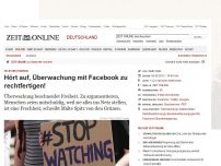 Bild zum Artikel: Selbstbestimmung: 
			  Hört auf, Überwachung mit Facebook zu rechtfertigen!