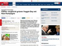 Bild zum Artikel: Skandalöse Fotomontage - FDPler vergleicht grünen Veggie-Day mit Nazi-Kampagne