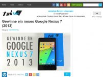 Bild zum Artikel: Gewinne ein neues Google Nexus 7 (2013)