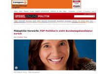 Bild zum Artikel: Pädophilie-Vorwürfe: FDP-Politikerin zieht Bundestagskandidatur zurück