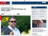 Bild zum Artikel: SPD-Chef gegen Aberkennung - Sigmar Gabriel: Hitler sollte Ehrenbürger von Goslar bleiben