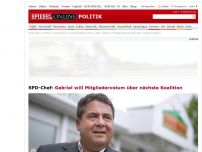 Bild zum Artikel: SPD-Chef: Gabriel will Mitgliederentscheid über nächste Koalition