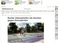 Bild zum Artikel: Russische Botschaft in Stockholm: Bunter Zebrastreifen als Zeichen gegen Homophobie