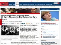 Bild zum Artikel: Das Euro-Experiment musste scheitern - 20 Jahre Maastricht: Die Mutter aller Euro-Lügen