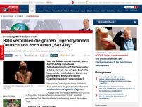 Bild zum Artikel: Frontalangriff auf die Demokratie - Bald verordnen die Grünen Deutschland einen „Sex-Day“