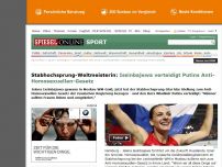 Bild zum Artikel: Stabhochsprung-Weltmeisterin: Issinbajewa verteidigt Putins Anti-Homosexuellen-Gesetz
