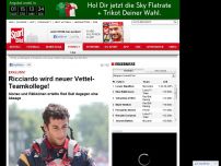 Bild zum Artikel: Exklusiv!  -  

Ricciardo wird neuer Vettel-Teamkollege!