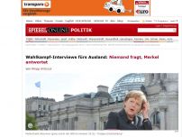Bild zum Artikel: Wahlkampf-Interviews fürs Ausland: CDU verschenkt Merkel