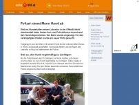 Bild zum Artikel: Polizei nimmt Mann misshandelten Hund ab