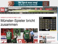 Bild zum Artikel: Herzstillstand in der 3. Liga - Münster-Spieler bricht zusammen
